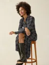 Faherty Legend Sweater Maxi Dress In Dakota Plaid