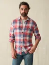 Faherty Legend&trade; Sweater Shirt In Cherry Blue Buffalo