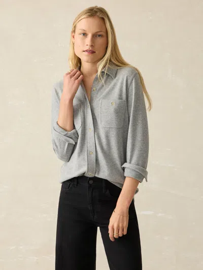 Faherty Legend&trade; Sweater Shirt In Fossil Grey Twill