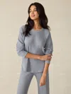 Faherty Legend Waffle Layering Crew In Tradewinds In Tradewinds
