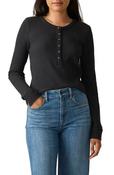 Faherty Freestyle Rib Henley In Blue