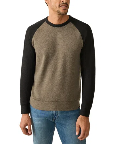 Faherty Legend Baseball Sweater Crew In Brown