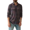 Faherty Legend Textured Shirt In Blue Mount