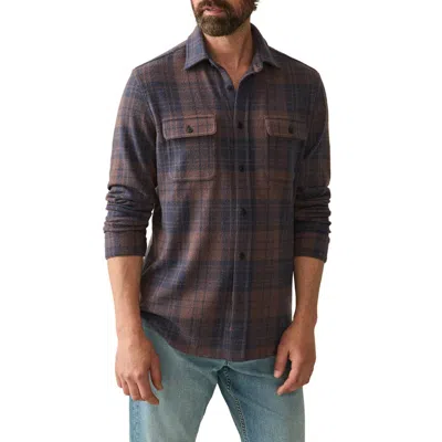 Faherty Legend Textured Shirt In Blue Mount