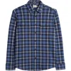 Faherty Legend Sweater Shirt Blue Winds Plaid In Blue Winds Plaid