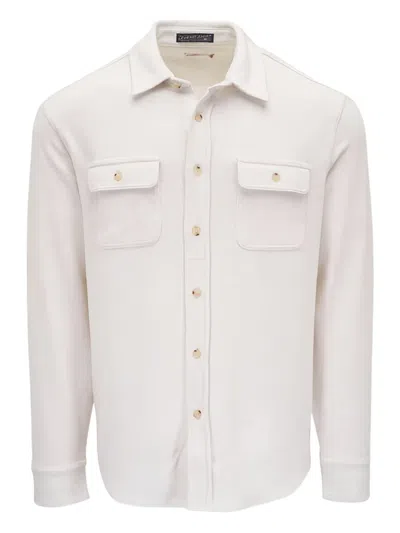 Faherty Legend™ Chest-pockets Overshirt In White