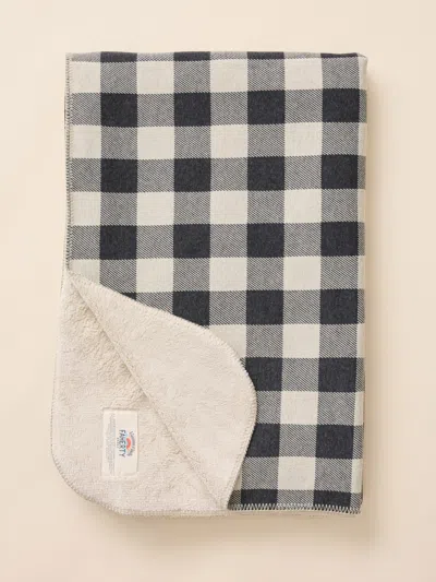 Faherty Legend High Pile Fleece Blanket- Black White Buffalo In Black & White Buffalo