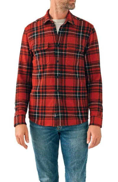 Faherty Legend Plaid Brushed Knit Button-up Shirt In Homeward Bound Plaid