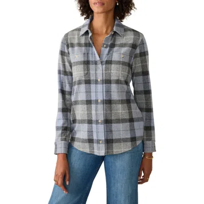 Faherty Legend Plaid Shirt In Gray