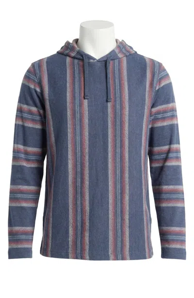 Faherty Legend Stripe Hoodie In Vintage Serape In Blue
