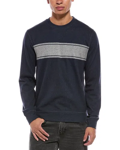 Faherty Legend Surf Stripe Crewneck Sweater In Blue