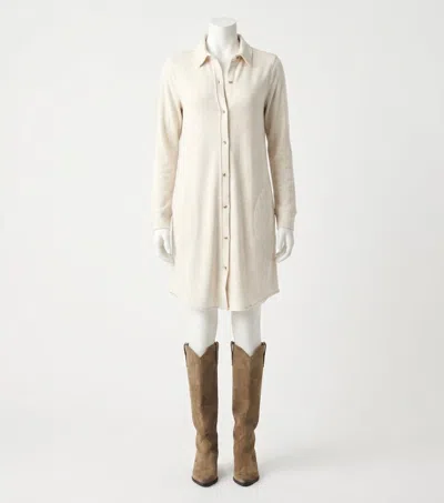 Faherty Legend Sweater Dress In Off White