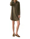 Faherty Legend Sweater Dress In Olive Melange Twill In Multi
