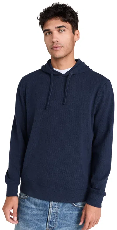 Faherty Legend Sweater Hoodie Navy Twill