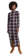 Faherty Legend Sweater Maxi Dress Middlecreek Moon Plaid In Middlecreek Moon Plaid