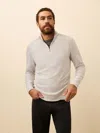 Faherty Legend Sweater Quarter Zip In White