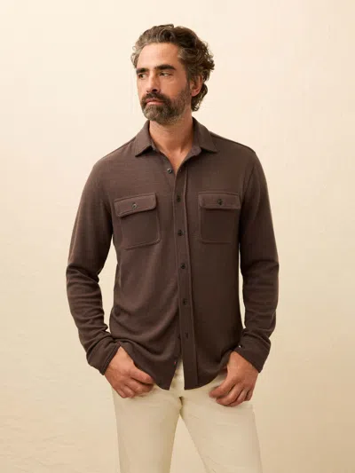 Faherty Legend Sweater Shirt In Brown