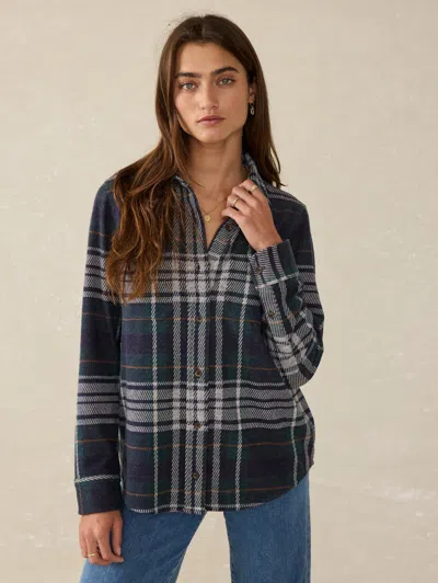 Faherty Legend Sweater Shirt In Blue Ridge Plaid