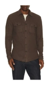 Faherty Legend Sweater Shirt In Brown