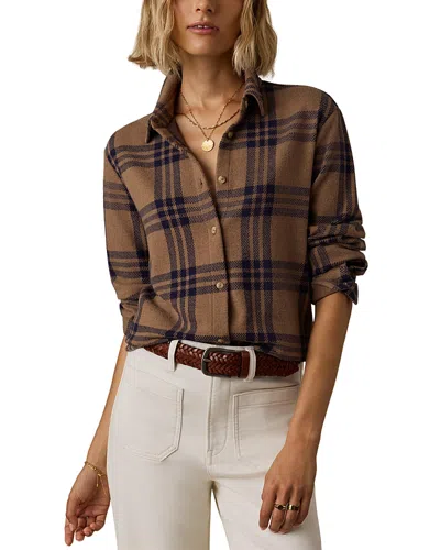 Faherty Legend Sweater Shirt In Brown