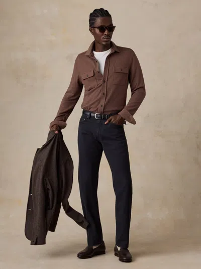 Faherty Legend Sweater Shirt In Burgundy