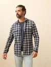 Faherty Legend Button-up Shirt In Gray