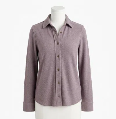 Faherty Legend Sweater Shirt In Dusty Plum In Gray