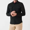 Faherty Legend Sweater Shirt Heathered Black Twill L In Black