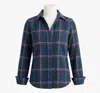 Faherty Legend Sweater Shirt In Northern Lights Plaid In Blue