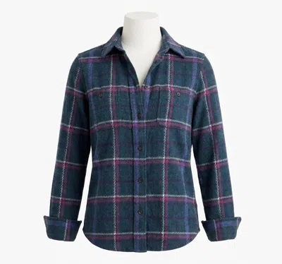Faherty Legend Sweater Shirt In Northern Lights Plaid In Blue