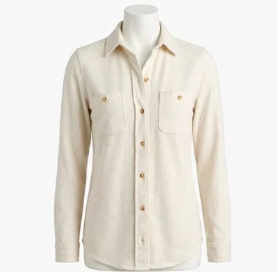 Faherty Legend Sweater Shirt In Off White