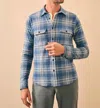 FAHERTY LEGEND SWEATER SHIRT IN VINTAGE BLUE PLAID
