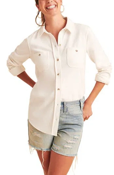Faherty Legend™ Sweater Shirt In Pure White Twill