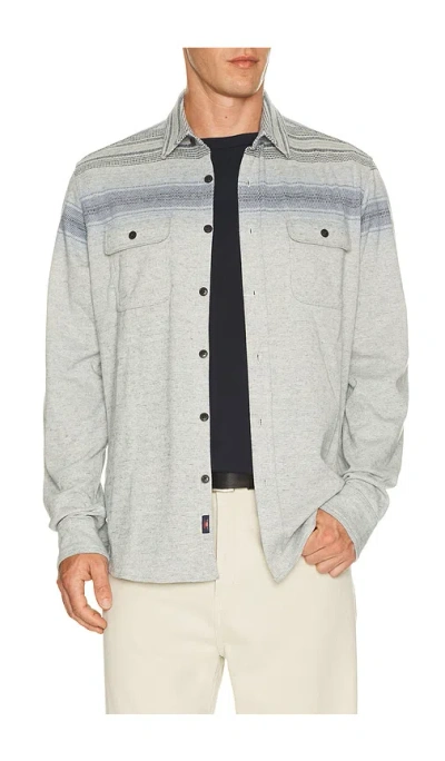 Faherty Legend Sweater Shirt In River Stone Ombre