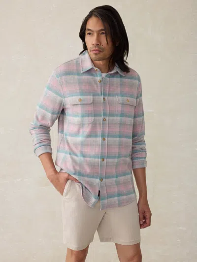 Faherty Legend Sweater Shirt In Sedona Sage Plaid