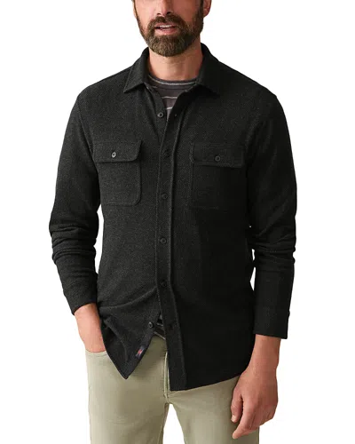 Faherty Legend Textured Shirt In Black