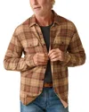 Faherty Legend Textured Shirt In Cedar Sand