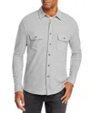 Faherty Legend Textured Shirt In Fossil Gray