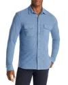 Faherty Legend Textured Shirt In Glacier Blue Twill