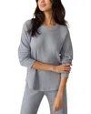 Faherty Legend Waffle Layering Crew In Tradewinds In Gray