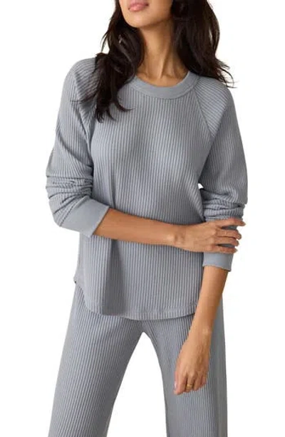 Faherty Legend™ Waffle Long Sleeve Top In Gray