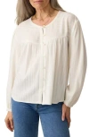Faherty Lena Organic Linen Button-up Top In White