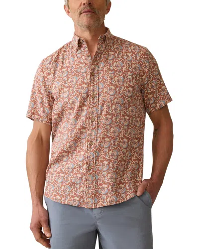 Faherty Linen-blend Breeze Shirt In Gray