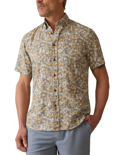 Faherty Linen-blend Breeze Shirt In Green