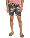 Faherty Linen-blend Essential Drawstring Short In Black