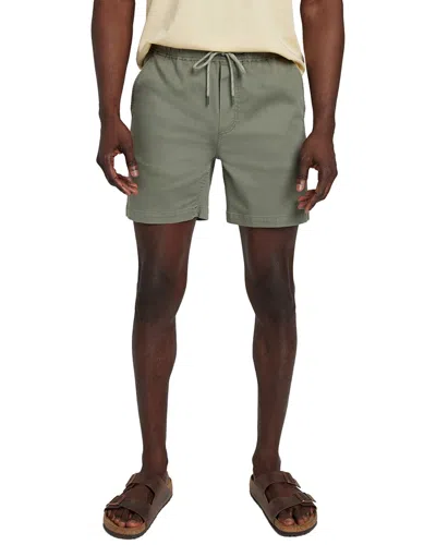 Faherty Linen-blend Essential Drawstring Short In Green