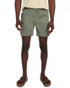 Faherty Linen-blend Essential Drawstring Short In Brown