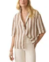 Faherty Linen Button Down Camp Shirt In Multi