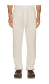 Faherty Linen Drawstring Pants In Beige
