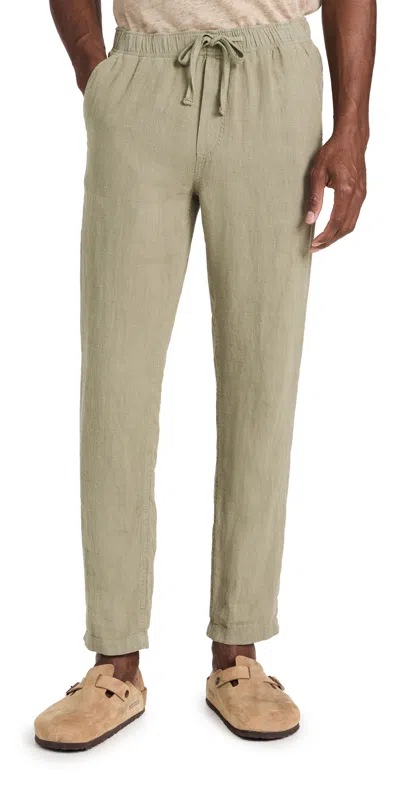 Faherty Linen Drawstring Pants Canyon Olive